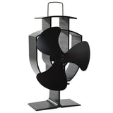 vidaXL Kachelventilator met 2 vinnen zwart
