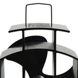 vidaXL Kachelventilator met 2 vinnen zwart
