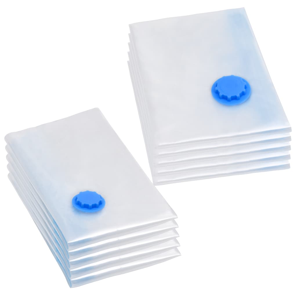 vidaXL Storage Bags with Storage 5 pcs Transparent and Blue 70 x 50 cm