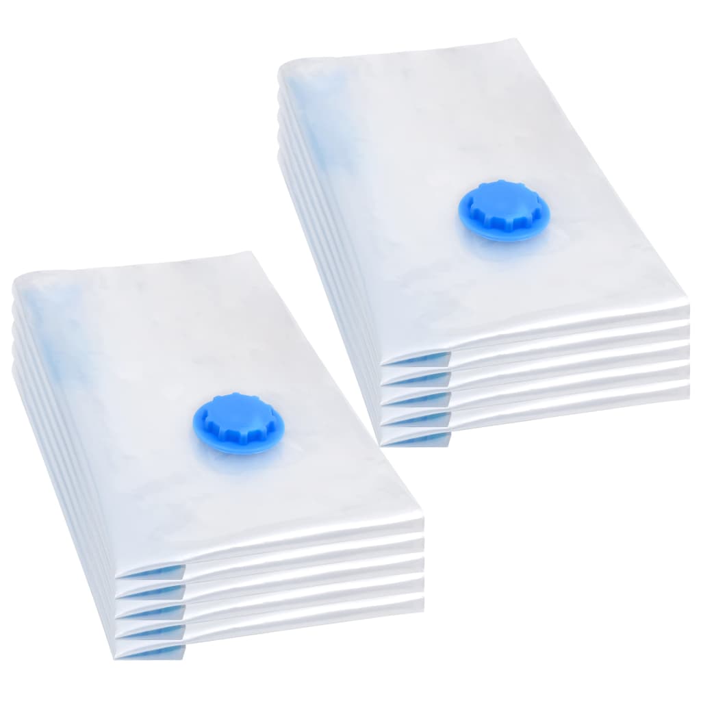 vidaXL Storage Bags with Storage 5 pcs Transparent and Blue 70 x 50 cm