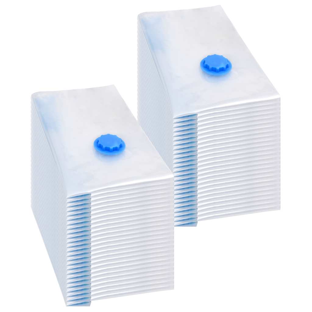 vidaXL Storage Bags with Storage 5 pcs Transparent and Blue 70 x 50 cm