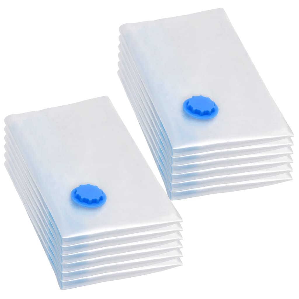 vidaXL Storage Bags with Storage 5 pcs Transparent and Blue 70 x 50 cm