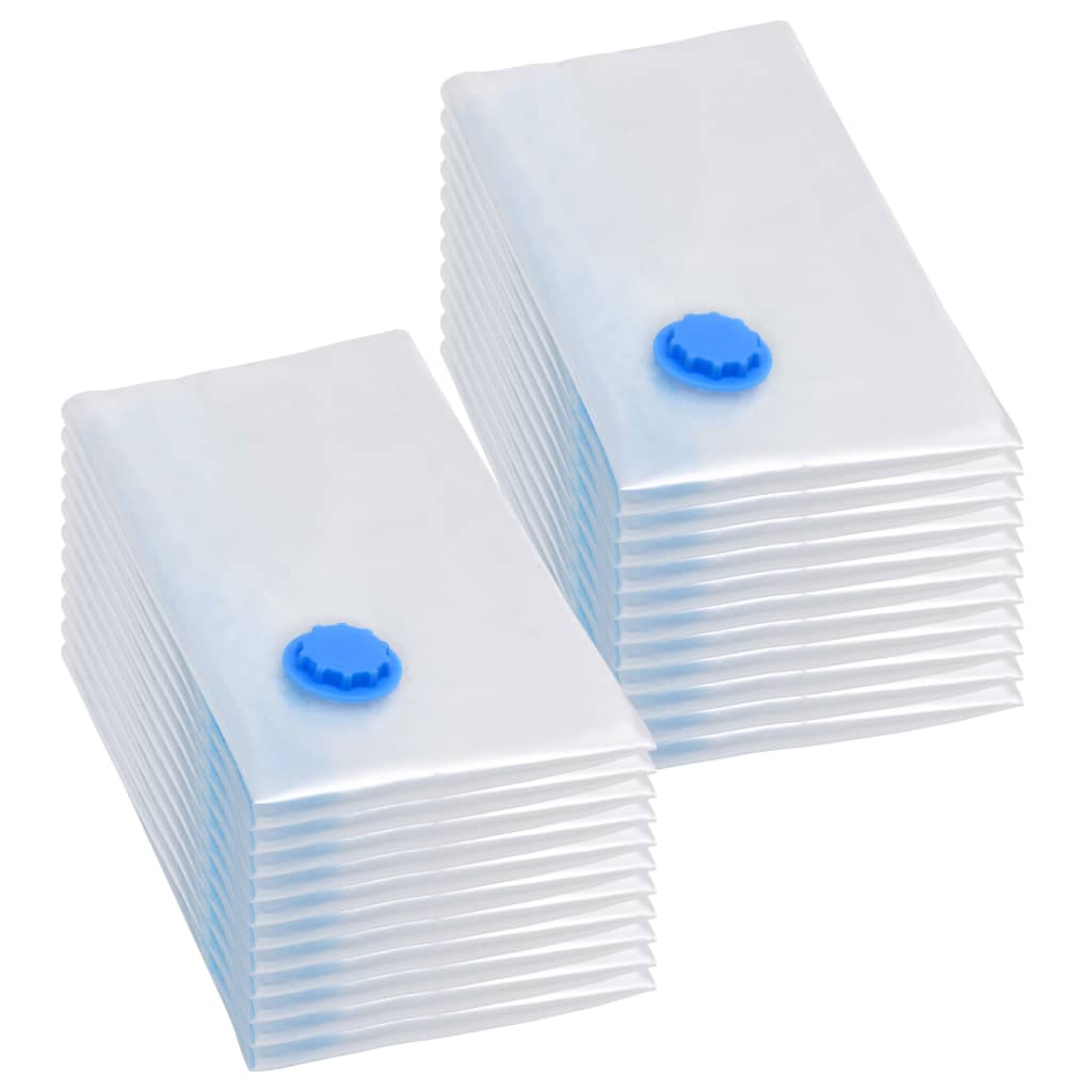 vidaXL Storage Bags with Storage 5 pcs Transparent and Blue 70 x 50 cm