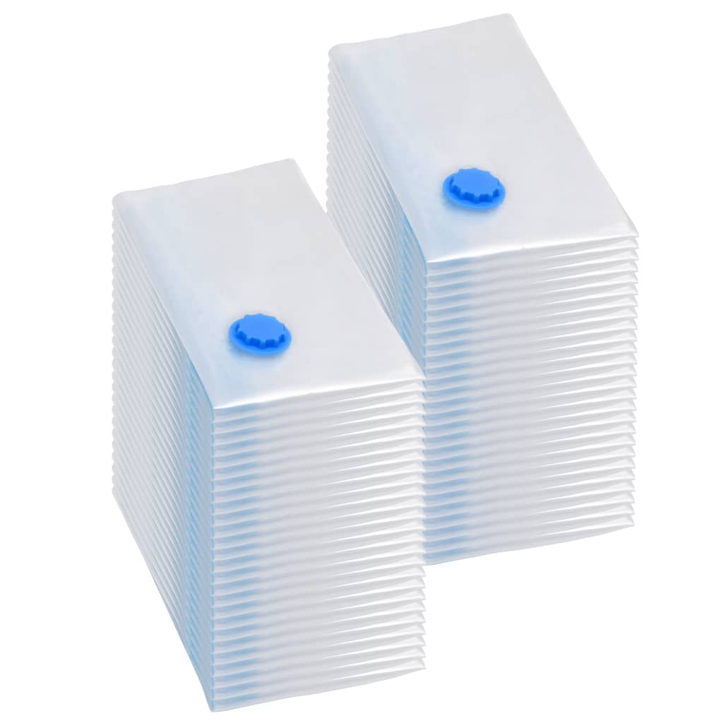 vidaXL Storage Bags with Storage 5 pcs Transparent and Blue 70 x 50 cm