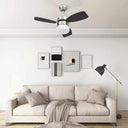 vidaXL Ceiling fan with lamp remote control 108 cm dark brown