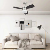 vidaXL Ceiling fan with lamp remote control 108 cm dark brown