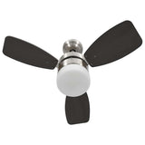 vidaXL Ceiling fan with lamp remote control 108 cm dark brown