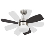vidaXL Ceiling fan with lamp remote control 108 cm dark brown