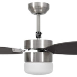 vidaXL Ceiling fan with lamp remote control 108 cm dark brown