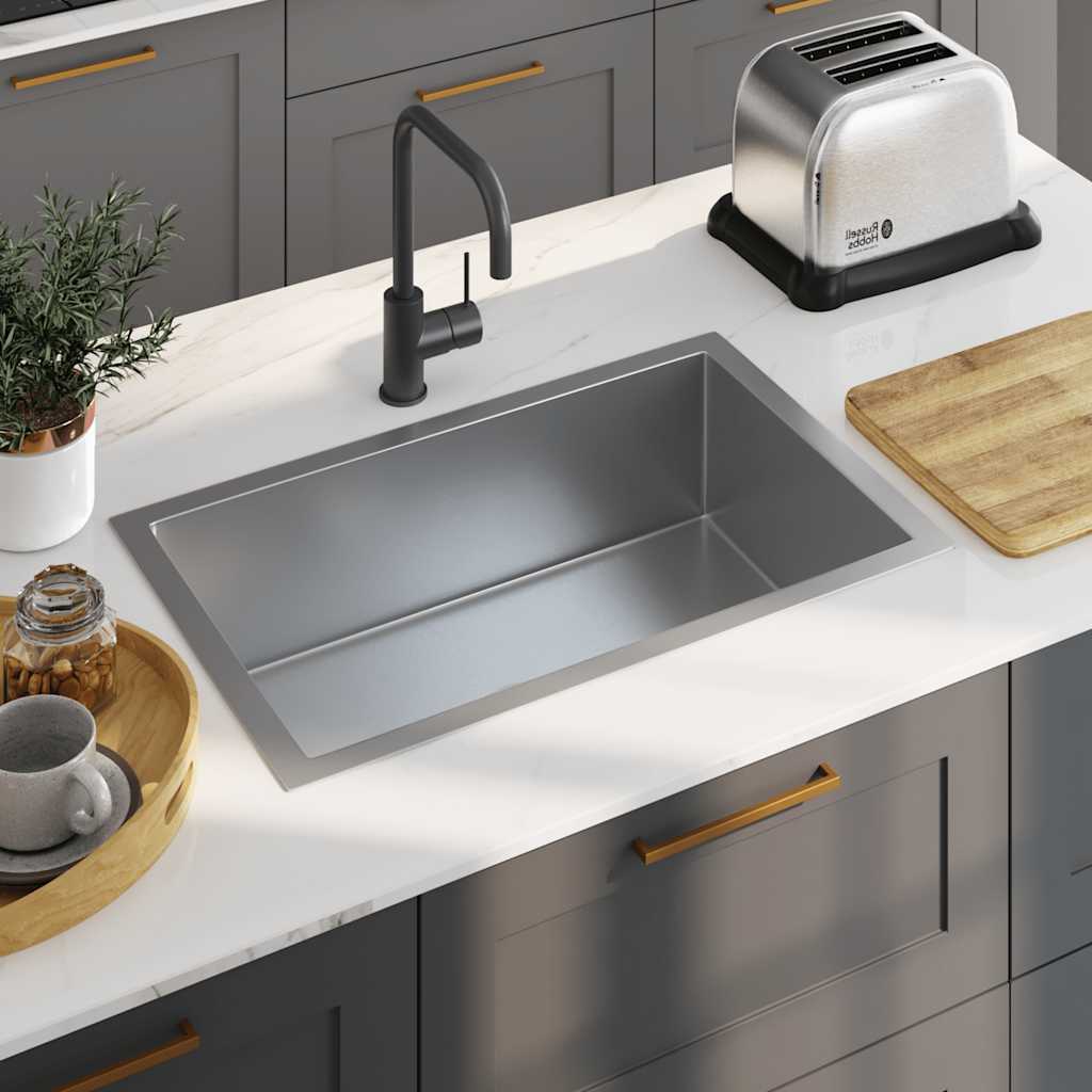 vidaXL Handmade Sink Stainless Steel