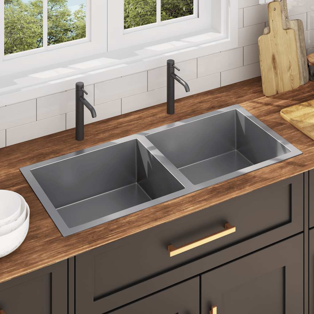 vidaXL Handmade Sink Stainless Steel
