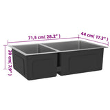 vidaXL Sink stainless steel