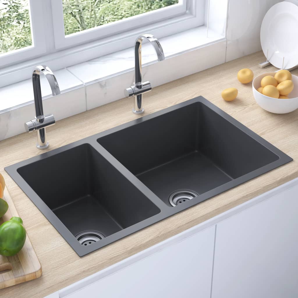 vidaXL Sink stainless steel