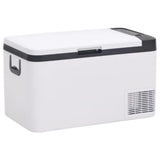 vidaXL Koelbox met handvat en adapter 18 L PP & PE zwart en wit
