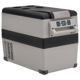 vidaXL Koelbox met handvat en adapter 35 L PP & PE zwart en grijs