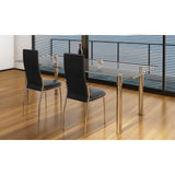 vidaXL Eetkamerstoelen 6 st kunstleer zwart