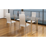 vidaXL Eetkamerstoelen 6 st kunstleer zwart