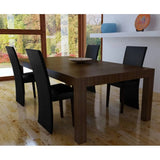 vidaXL Dining Chairs 4 pcs Faux Leather Black