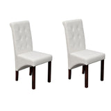 vidaXL Eetkamerstoelen 4 st kunstleer wit