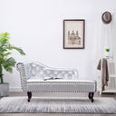 vidaXL Chaise longue kunstsuède bruin