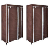 vidaXL Kledingkast opvouwbaar 110x45x175 cm stof crème