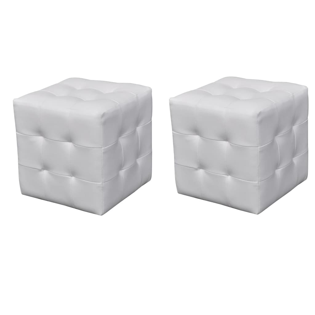 vidaXL Nachtkastjes 2 st 30x30x30 cm kunstleer grijs
