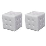 vidaXL Nachtkastjes 2 st 30x30x30 cm kunstleer grijs