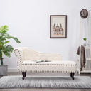 vidaXL Chaise longue kunstsuède bruin