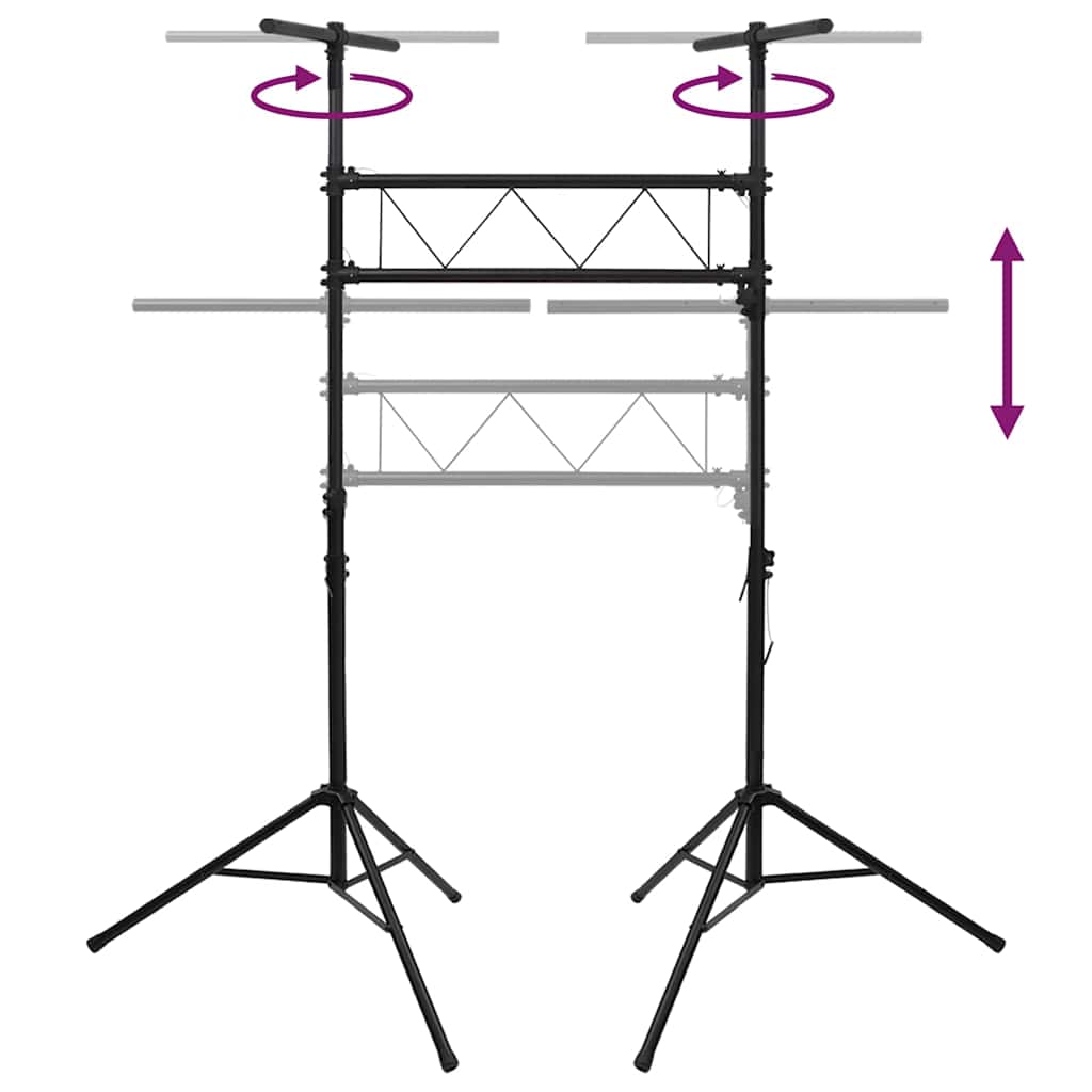 vidaXL Light Stand 338x115x(180-300) cm steel