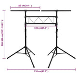 vidaXL Light Stand 338x115x(180-300) cm steel