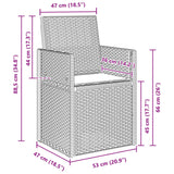 vidaXL Garden Chairs 2 pcs White and Light Grey PP