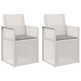 vidaXL Garden Chairs 2 pcs White and Light Grey PP