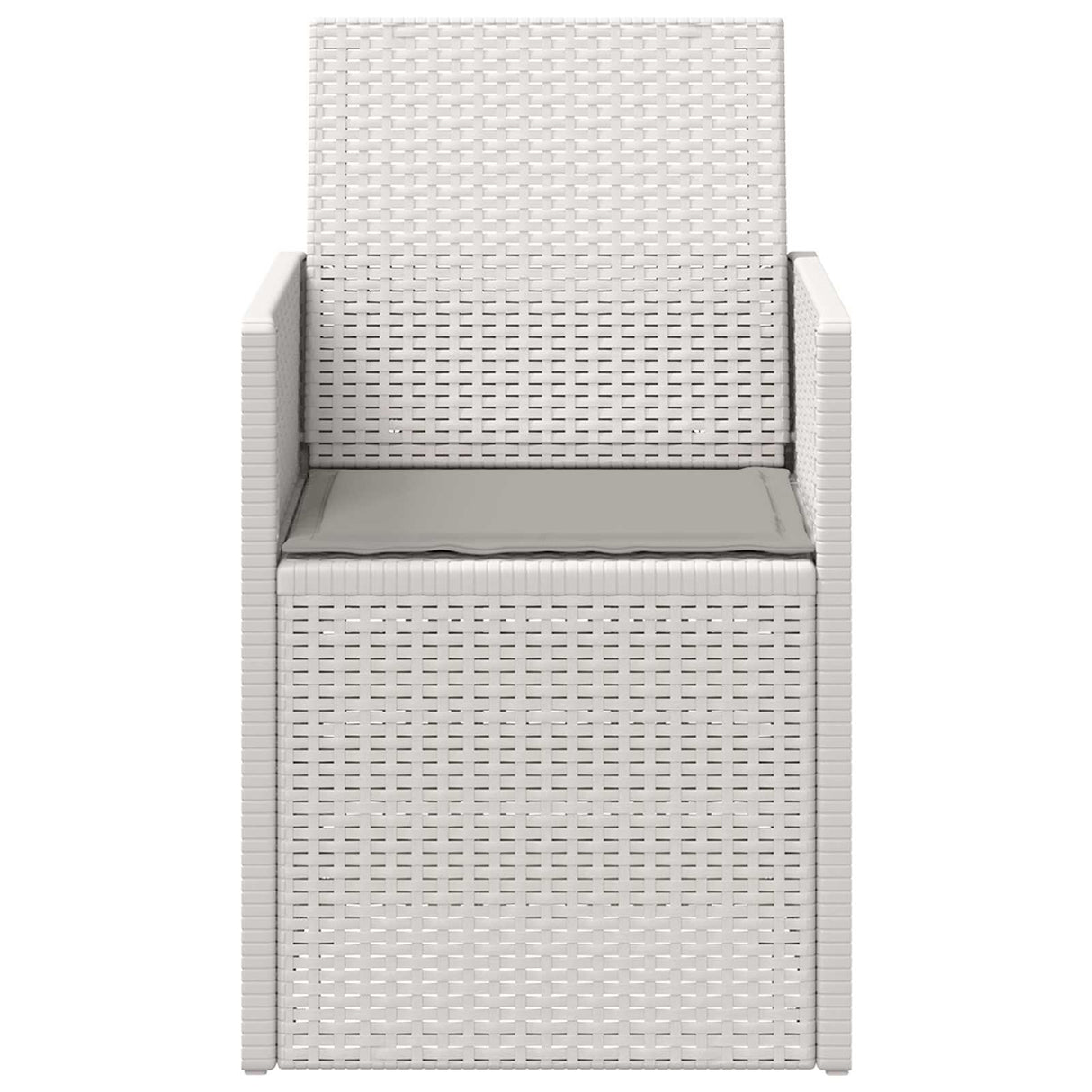 vidaXL Garden Chairs 2 pcs White and Light Grey PP
