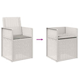 vidaXL Garden Chairs 2 pcs White and Light Grey PP
