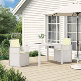 vidaXL Garden Chairs 2 pcs White and Light Grey PP
