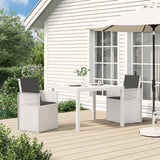 vidaXL Garden Chairs 2 pcs White and Light Grey PP