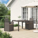 vidaXL Garden Chairs 2 pcs White and Light Grey PP