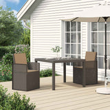 vidaXL Garden Chairs 2 pcs White and Light Grey PP