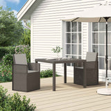 vidaXL Garden Chairs 2 pcs White and Light Grey PP