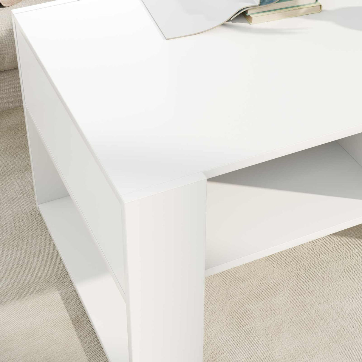vidaXL Salontafel met opslag Wit 92 x 53 x 45 cm Bewerkt hout