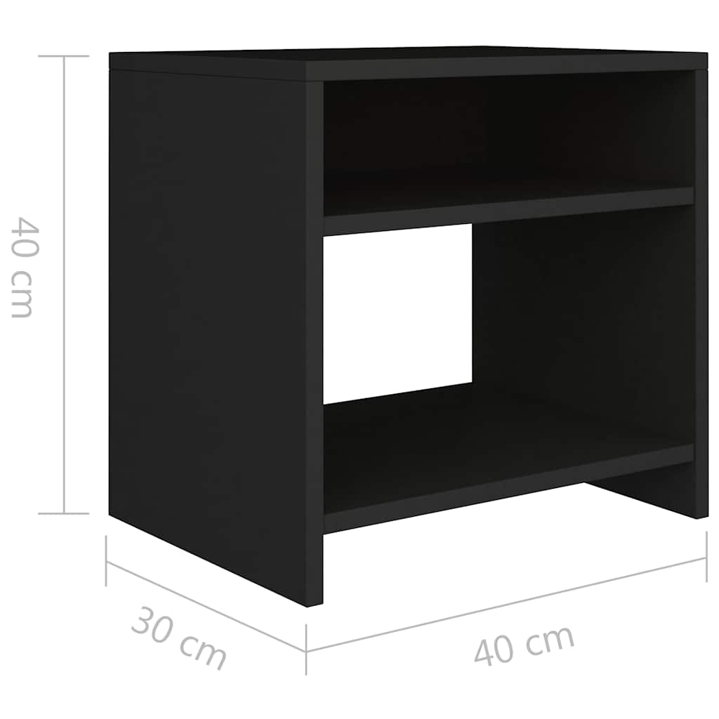 vidaXL Nachtkastje 40x30x40 cm bewerkt hout wit