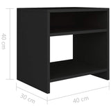 vidaXL Nachtkastje 40x30x40 cm bewerkt hout wit