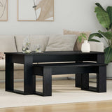 vidaXL Koffietafel Set 2 pcs Wit Bewerkt hout
