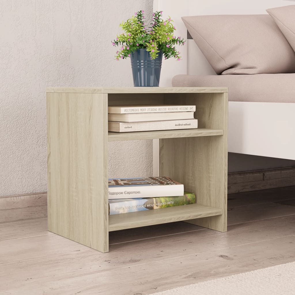 vidaXL Nachtkastje 40x30x40 cm bewerkt hout wit