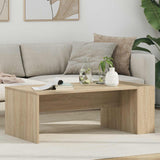 vidaXL Salontafel Wit 95 x 50 x 34 cm Bewerkt hout