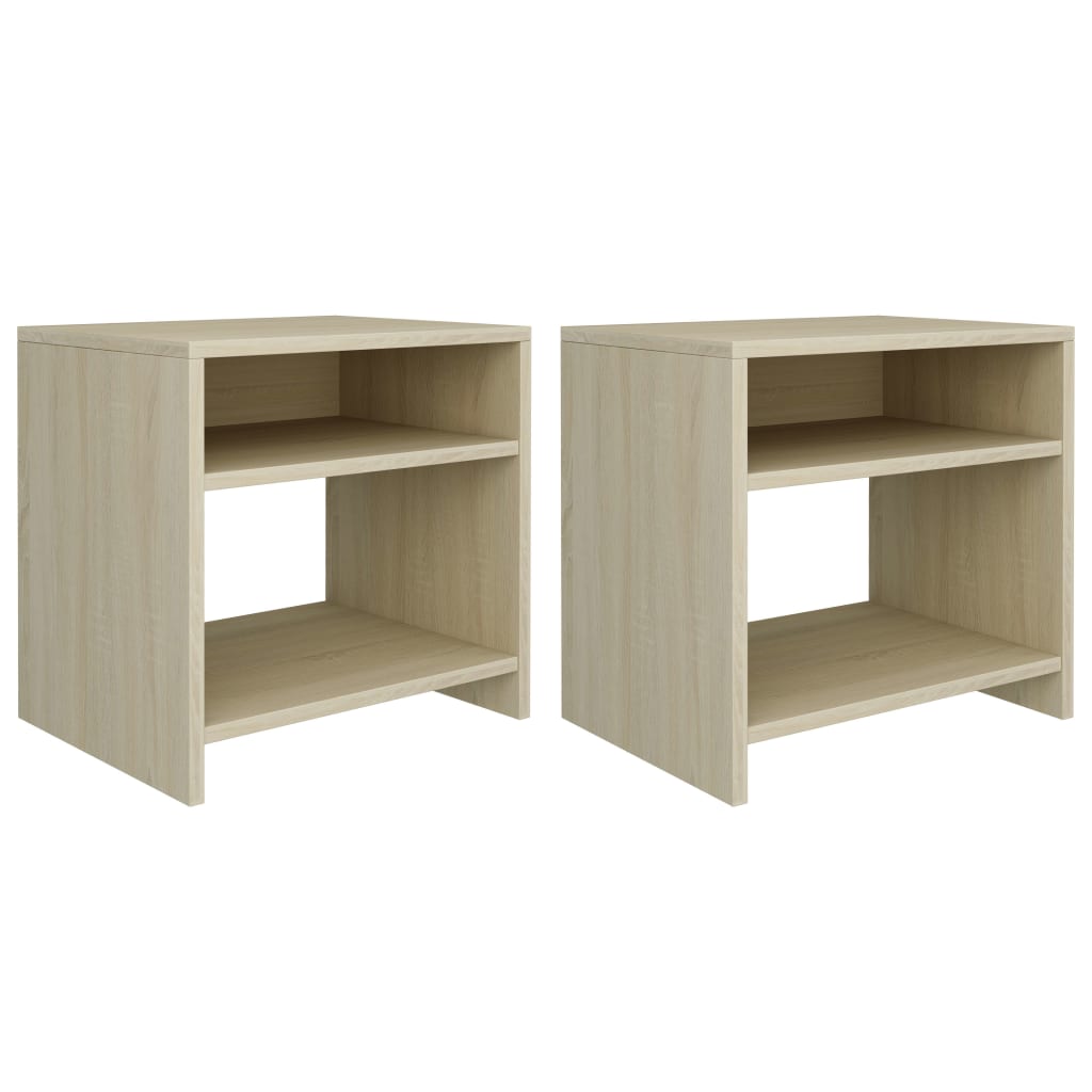 vidaXL Nachtkastje 40x30x40 cm bewerkt hout wit