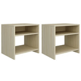 vidaXL Nachtkastje 40x30x40 cm bewerkt hout wit