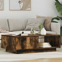 vidaXL Salontafel met lade met opslag Wit 95 x 55 x 31 cm Bewerkt hout
