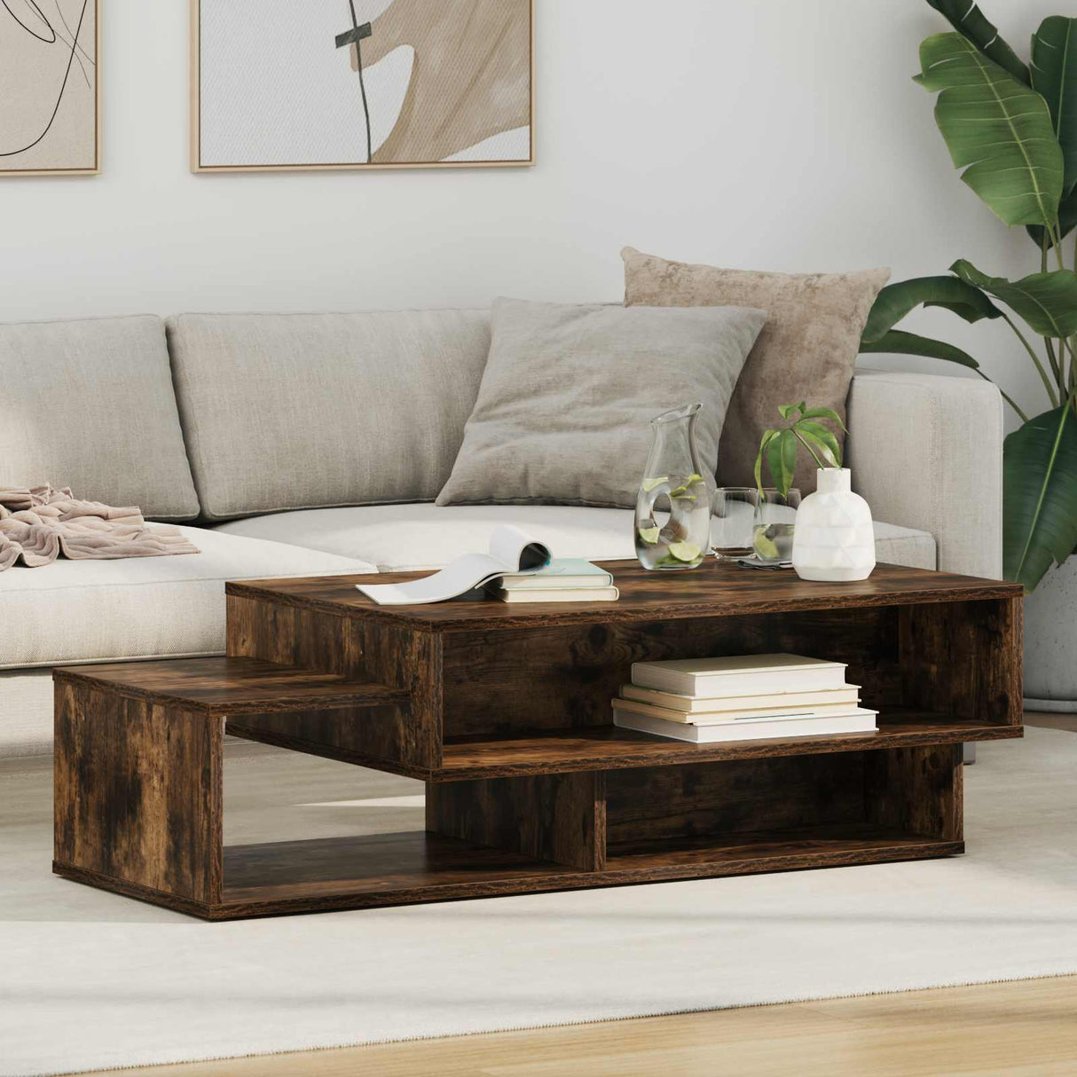 vidaXL Coffee Table White 105 x 50 x 32.5 cm Engineered Wood