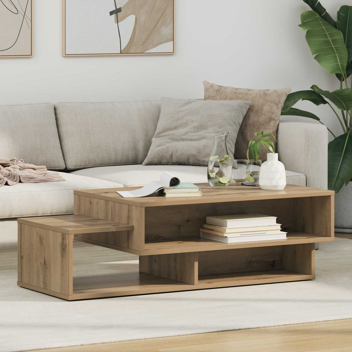 vidaXL Coffee Table White 105 x 50 x 32.5 cm Engineered Wood